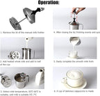 Milk Frother, Manual Frother 27oz/800ml Milk Frothing Pitchers Stainless Steel Coffee Milk Foamer Milk Creamer Frother Latte Cappuccino Foam Pitcher Manual Milk Creamer With Handle