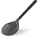 9” Pizza Turning Peel - Pizza Turner - Restaurant-Grade Aluminum Perforated Pizza Peel Lightweight Metal Outdoor Pizza Oven Accessories