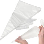 18 Inch Pastry Piping Bags - HOMIOVE 100Pack Disposable Icing Bags Thick Anti-Burst Pastry Icing Frosting Piping Bag Tipless Icing Bags for Decorating Cupcakes Cakes Cookies
