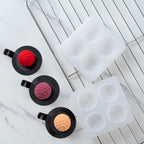 Pastry Tek 4 Cavities Fruit Silicone Mold, 1 Oven-Ready Berry Mold - Flexible, Freezable, White Silicone Lychee Berry Mold, Easy Release, For Baking - Restaurantware