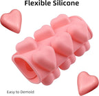 Heart Chocolate Molds Valentine's Candy Molds 3 pcs Silicone Heart Mold for Resin Jelly Ice Cube Cupcake Cake Topper Decoration