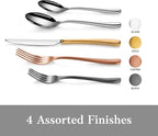 Artaste Rain II Forged 18/10 Stainless Steel (Gold (Service for 4), Flatware 20-Piece Set)