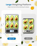 RENPHO Digital Food Scale with Nutritional Calculator, Smart Food Kitchen Scale, Food Weight Scale Grams and Ounces for Weight Loss, Calorie, Macro and Cooking, Stainless Steel
