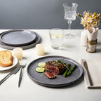 AmorArc Stoneware Dinnerware Sets,Round Reactive Ceramic Plates and Bowls Sets,Highly Scrath Resistant | Dishwasher & Microwave Safe Dishes,Service for 6 (18pc)