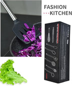 KSENDALO 9-Piece Silicone Cooking Utensils Set with Holder, Heat Resistant Kitchen Utensils Set of Slotted Spatula, Spoons, Whisk, Tong, Non Toxic Black Kitchen Tool Set for Nonstick Cookware, Black