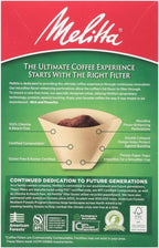 Melitta #4 Cone Coffee Filters, Natural Brown, 100 Count (Pack Of 3), 300 Total Filters - Fits all 8-12 Cup Cone Coffee Makers and Pour-Overs, Compostable, Tear-Resistant, Made in USA