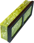 Knife Sharpening Stone,10000 Grit Sharpener Whetstone Final Fine Polishing Natural Green Honing Oilstone for, Knives Tools,Cutting ToolsAngle Guide, Diamond Stone and Non-Slip Rubber Base (SET-D)