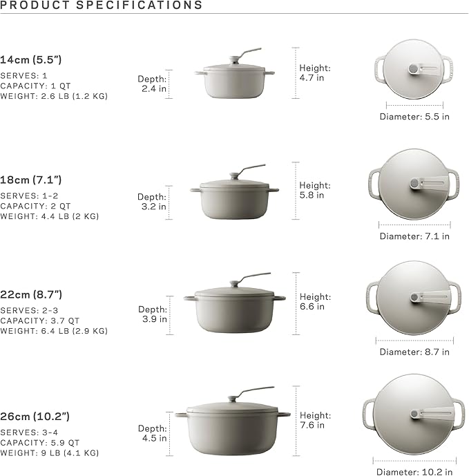 Vermicular Oven Pot 2.0 | Lightweight Enameled Cast Iron Pot | 22cm (3.7 Qt) | Non-Toxic | Induction-compatible | Dutch Oven | Made in Japan | Deep Ocean Blue