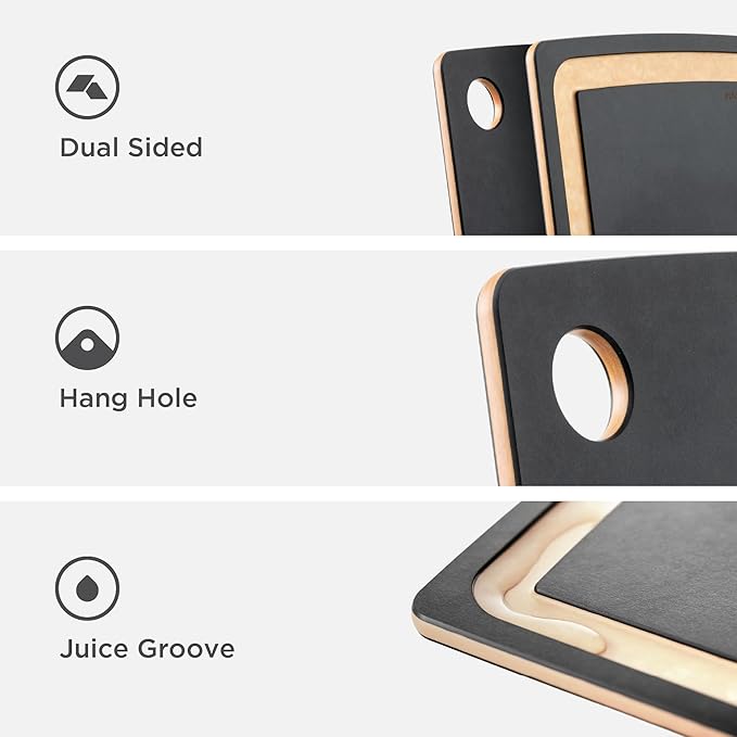 Epicurean Gourmet Series Cutting Board with Juice Groove, 17.5-Inch by 13-Inch, Slate/Natural