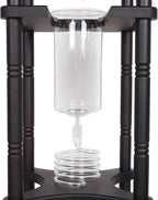 Cold Brew Drip Coffee Maker, 2500ml/84.54oz Ice Coffee Brewer Machine Dripper Pot Cold-Drip Coffee Tower with Glass Container Wood Stand for Home Office