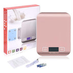 Digital Shipping Scale,Stainless Steel Panel, Accurate 10kg/1g Portable Postal Scale for Packages, Small Business,Kitchen, Food, Handmade, Liquids, and Boutique (Rose Gold)