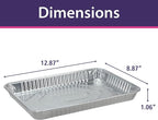 Nicole Home Collection Aluminum Pans Quarter Size Cookie Sheet 100 Count Durable Nonstick Baking Sheets 12.87" x 8.87"