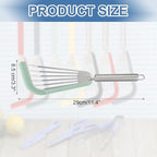 uxcell Stainless Steel Fish Spatulas with Handle Kitchen Cooking Spatula for Egg, Fish, Pancake Green