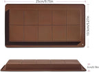 2 Packs Chocolate Silicone Molds, Non-Stick Baking Molds for Candy, Ice Cubes, 10 Cavity Dubai Pistachio Deep Bar Moulds for Valentine's, Easter, Christmas