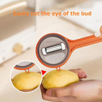 Peeling Knife With Storage Box, Fruit And Vegetable Peeler With Container, Double-Sided Stainless Steel Multi-Function Peeler For Home Kitchen (E-2pcs Green)