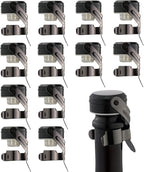 WOTOR Champagne&Wine Bottle Stoppers Stainless Steel with Food Grade Silicone, Leak Proof Keep Fresh Reusable Saver, Cork Suitable for Wine, Champagne, Cava, Prosecco and Sparkling (12 Pack Black）