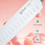 6.7 Inch Nakiri Knife, 1.4116 German High Carbon Steel Chef Knife, Kitchen Knife with Ergonomic ABS Handle,Various Vibrant Colors Meat Cleaver, Small Butcher Knife with Gift Box