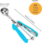 Cookie Scoop, Ice Cream Scoop, 1Tbsp/15 ml/0.5oz Cookie Scoops for Baking, 18/8 Stainless Steel Cookie Scooper for Baking, Cookie Dough Scoop with Non-slip Grip(Blue)