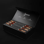 SENKEN 7-Piece Damascus Kitchen Knife Set - Tsunami Collection - 67-Layer Japanese VG10 Steel - Chef's Knife, Cleaver, Santoku, Bread, Boning, & More (Red Resin Blend)