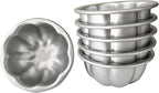 6 Pack Egg Tart Pans Pumpkin Shape, Aluminum Jelly Mold, Pudding Cup Molds, Small Muffin Pan for Baking Jello, Cupcake, Tartlets, 3.3" x 1.7"