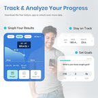 Etekcity Smart Scale for Body Weight and Fat Percentage, Digital Bathroom Accurate Weighing Machine for People's BMI Muscle, Bluetooth Electronic Body Composition Monitor Syncs with App, 400lb, White