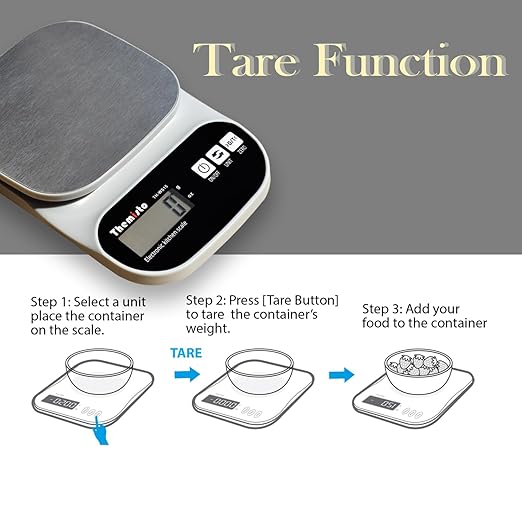 Themisto TH-WS15 Electronic Digital Kitchen Weighing Scale |10 Kg|Back Light LCD| Made in India with 1 Year Warranty