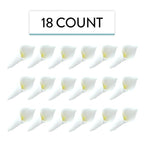 Global Sugar Art Calla Lily Sugar Cake Flowers White with Yellow, Unwired, Medium 18 Count by Chef Alan Tetreault