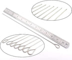 12 Inch Long Metal BBQ Kabob, Stainless Steel Skewers Shish Kebab Skewers 30 Pack (12Inch BBQ Skewers-30p)