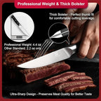 Steak Knife,4.5inch Steak Knives Set of 2,High-Carbon Stainless Steel Knife Set,Serrated Blade Sharp Knives,Dishwasher Safe,Ergonomic Black Handel,Full Tang Design With Excellent Gift