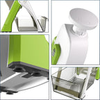 SupMaKin Upgrade Safe Mandoline Slicer, Vegetable Chopper, Potato Slicer 4 Modes Adjustable Thickness Food Cutter, Kitchen Chopping Artifact (6 in 1 Green)