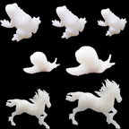 Woohome 7 PCS 3D Resin Mould Filler Casting Moulds, Mini Frog Snails Horse Epoxy Moulds for Jewelry Making, Art Crafts DIY Supplies