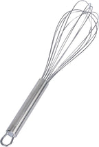 Restaurantware-German Standard 12.5 Inch French Whisk, 1 Dishwashable Kitchen Wire Whisk - Ergonomic Handle, Durable, Stainless Steel French Whip, For Blending, Stirring, Mixing Of Ingredients
