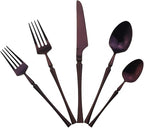 Gugrida Unique & Beautiful Flatware Set - 20 Piece Iridescent Silverware Sets | 18/10 Stainless Steel Reusable Cutlery Set | Purple Utensils Service For 4 with Dessert Fork, Knife, Spoon, Dinner Fork