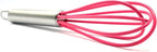 Mini Whisks 6 inch 2Pcs Stainless Whisk+silica gel, Hand Egg Mixer for Flour Cake Egg, Kitchen Cooking Baking Use Whisk