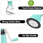 Cheese Grater Hand Crank, Rotary Vegetable Shredder with Handle and Strong Suction base, 3 in 1 Kitchen Speed Spin Veggie Slicer Nut Grinder for Pizza Top, Hash brown, Salad and More (Blue)