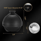 Novelty Golf Ball Ice Maker Mold Set of 2, Funny Golf Gifts for Men Golfers, Golf Accessories for Men, 2.5" Large Sphere Round Whiskey Ice Cube Molds for Bourbon, Cocktails