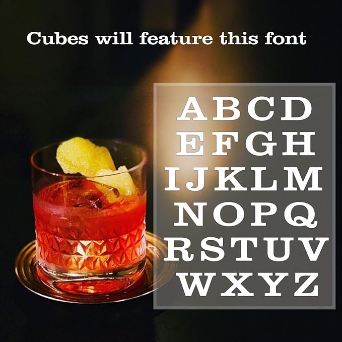 Letter O Monogram Ice Cube Mold Custom Ice Cube Mold 2 Inch Big Initials Silicone Ice Cube Tray Gifts for DAD Gifts for Him