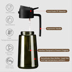 Olive Oil Dispenser and Oil Sprayer – 16oz/470ml Glass Light-Proof Oil Pourer for Kitchen, Air Fryer, Cooking, Salad, and BBQ