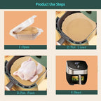 parchment paper for air fryer, 7.9inch round air fryer liners disposable,125PCS Non-stick parchment paper sheets for 5-8QT airfryer liners, Baking, Roasting Microwave