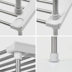 carrotez Cabinet Organizer Shelf, Set of 2 Stackable Kitchen Counter Shelves, Kitchen Cabinet Organizers and Storage, Pantry Storage Shelf Organizer, 15.7 x 7.8 x 6.1 - White