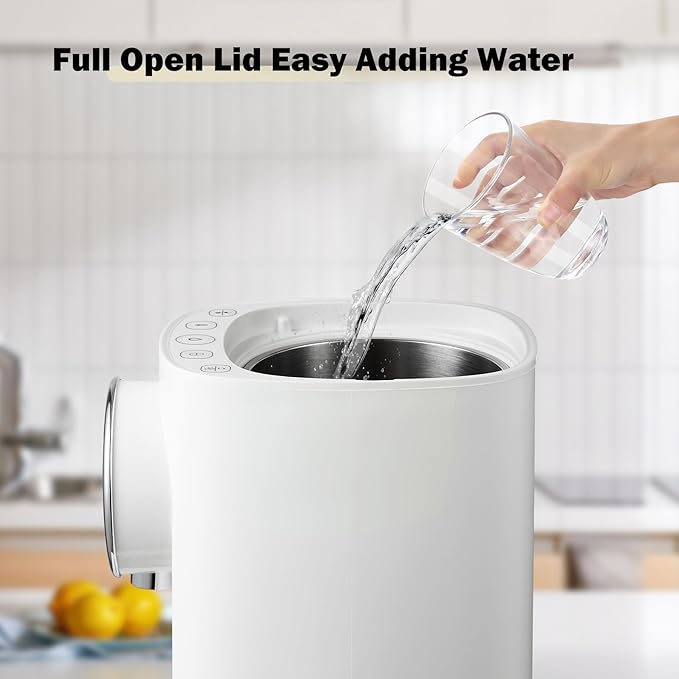 OCTAVO Water Boiler & Warmer 5 Liter, 304 Stainless Steel Water Tank, 700 Watt 6 Adjustable Water Temperature, LCD Touch Control Screen, Child Lock with Water Shortage Indicator