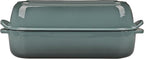 Enameled Cast Iron Loaf Pan with Lid, Dutch Oven Bread pan for Homemade Sourdough Bread Baking, 12.5x5.5 inch, 5qt, Slateblue