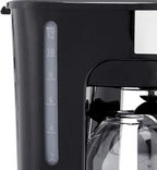 Amazon Basics Coffee Makers, 12-Cup Coffee Machines with Reusable Filter, Coffee Pots, Black & Stainless Steel