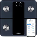 Vitafit Smart Bathroom Scale Body Weight, High Accuracy Assured by Weight Scale Professional Factory Since 2001, App Sync 13 Body Composition Including BMI, Body Fat and Muscle, 400lb, LED, Black