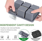 Large Ice Cube Tray for Whiskey: FDDBI Big Square Ice Cube Maker for Cocktail - 3Pack Silicone Old Fashioned Ice Cube Trays - 2inch Huge Cubed Ice Trays for Whisky