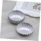 GLEAVI 30pcs Aluminum Alloy Egg Tart Molds Tart Tins for Baking Reusable Tartlet Pans Non Stick Coating