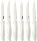 Cuisinart C55-6PCSW Advantage Color Collection 6-Piece Ceramic Coated Steak Knife Set, White