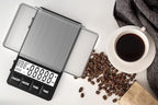 MAXUS Espresso Scale with Timer 1000g/0.1g Drip Coffee Scale, Small and Handy Barista Scale, Brew Drip Tray Coffee Scale, Backlit LCD for Fast and Accurate Reading, Convenient Digital Pocket Scale