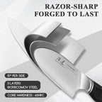 SHANGDAO Chef Knife 8 Inch, Professional Japanese Kitchen Knife – 3 Layers VG10 Alloy Steel, Pakkawood Handle, Gift Box - HUO Series