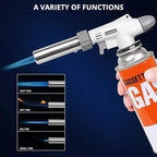 Sondiko Dual Flame Mode Butane Torch Lighter Head 2 Pack, Culinary Torch, Welding Equipment for Soldering with Adjustable Flame, Reverse Use for BBQ, Soldering, Charcoal, Fuel Not Included